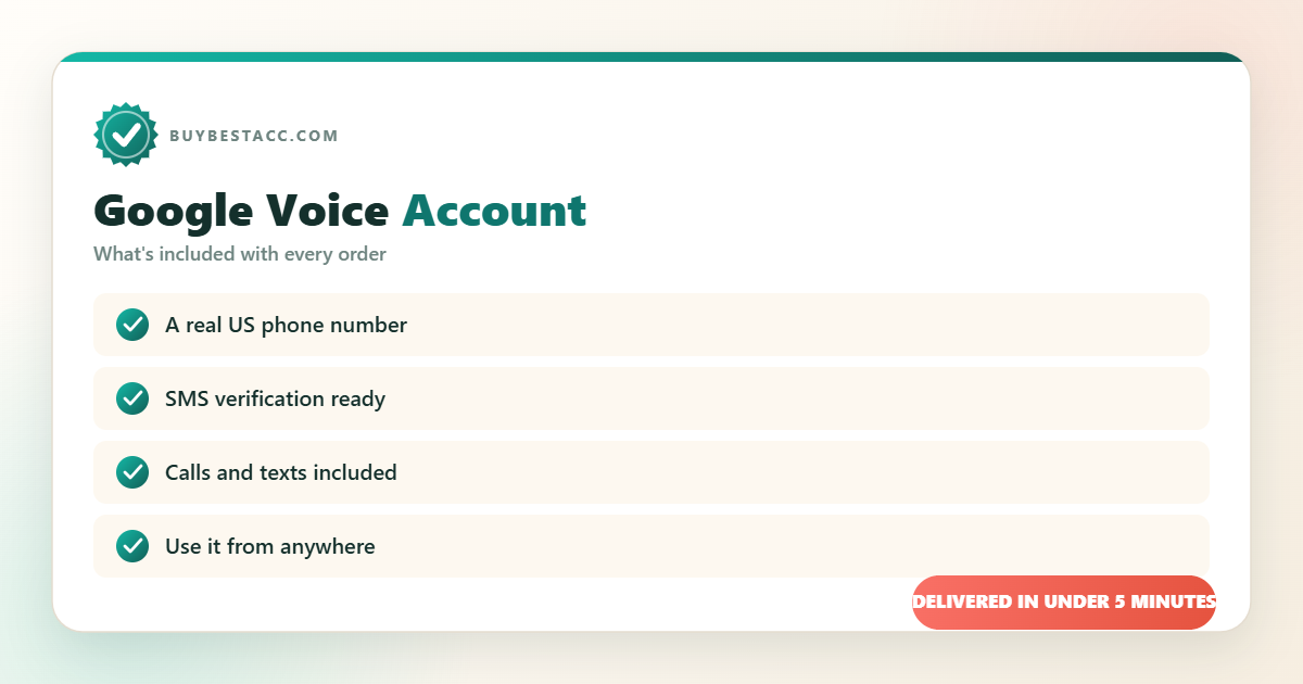 Buy Google Voice Account from BuyBestAcc — everything included with your order