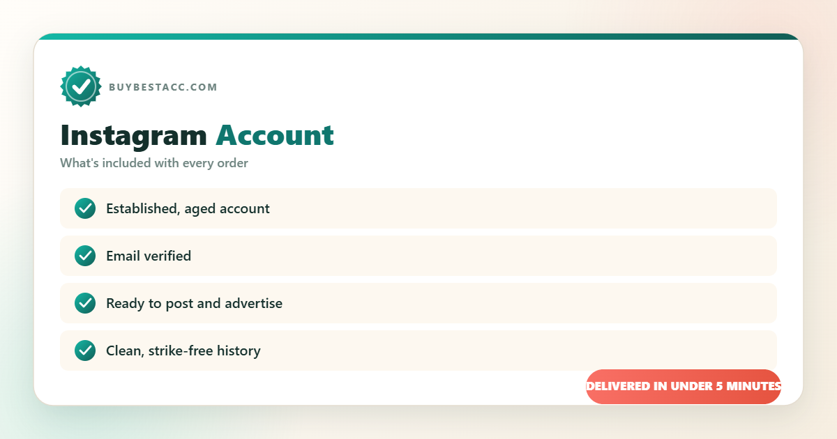 Buy Instagram Account from BuyBestAcc — everything included with your order