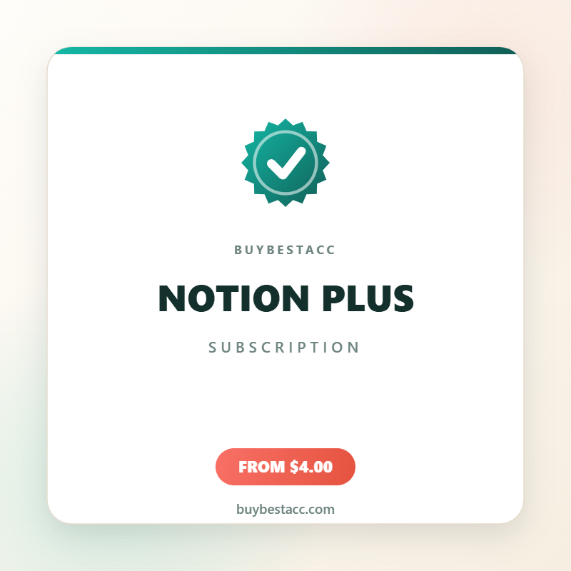 Buy Notion Plus Account