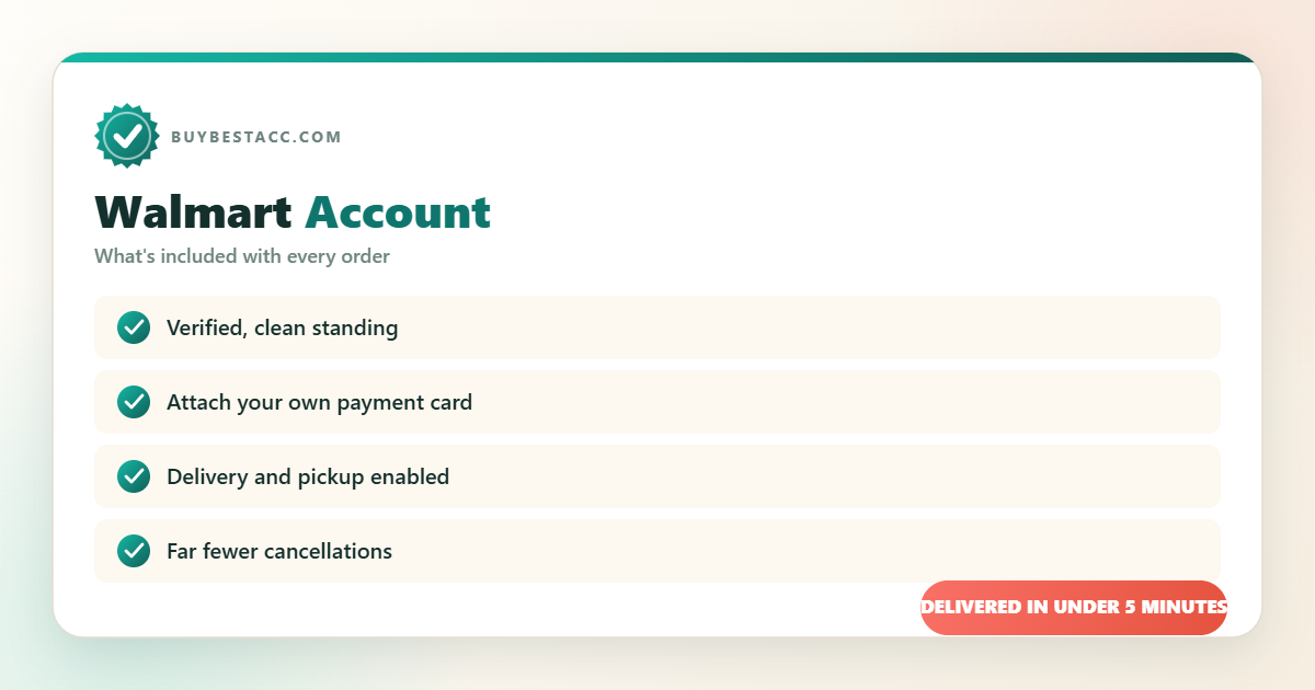 Buy Walmart Account from BuyBestAcc — everything included with your order